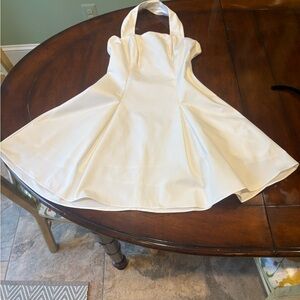 Aqua halter mini Dress